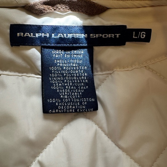 Ralph Lauren White Quilted Vest with Crest - Picture 2 of 2